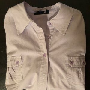 XL Apt. 9 Purple and White Striped Shirt, Women’s